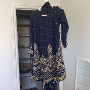 Zoom collection three piece formal Pakistani suit